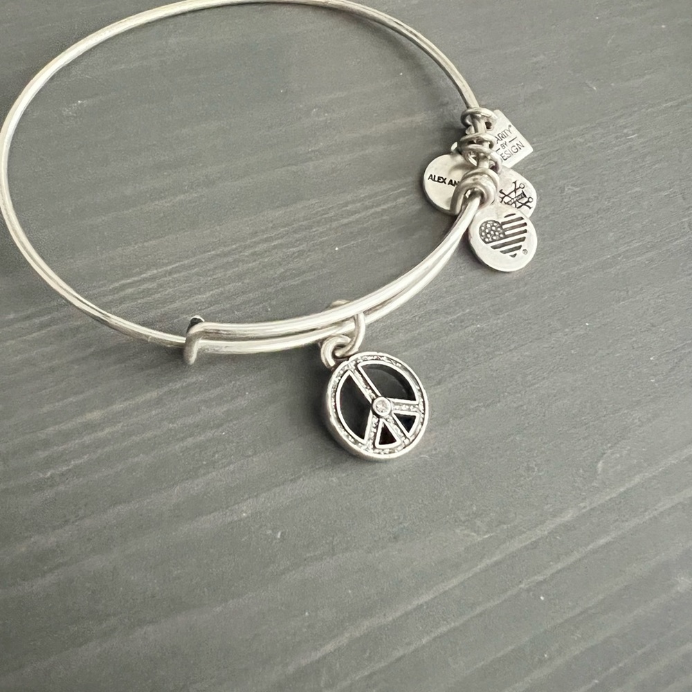 Alex & Ani peace sign bracelet